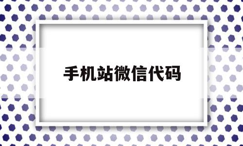 手机站微信代码(手机微信代码大全整人)