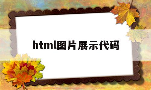 html图片展示代码(html中图片代码怎么写)