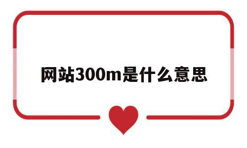 网站300m是什么意思(网络300mbps是什么意思)