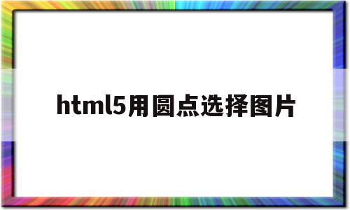 关于html5用圆点选择图片的信息