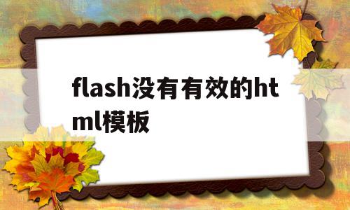 flash没有有效的html模板(flash没有action script)