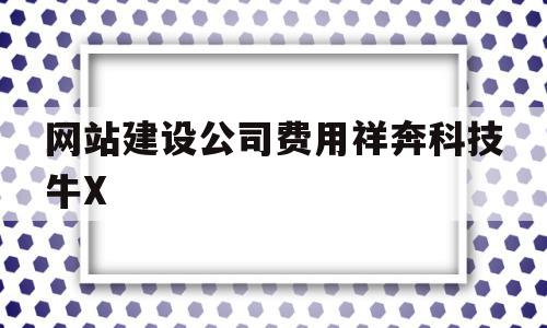 网站建设公司费用祥奔科技牛X(集团官网建设案例祥奔科技团 队)