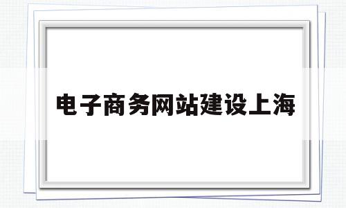 电子商务网站建设上海(电子商务网站的建设流程是怎么样的)