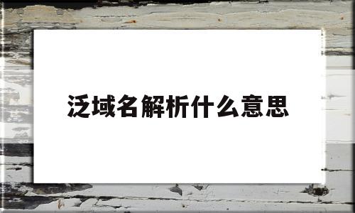 泛域名解析什么意思(域名解析包括泛域名解析),泛域名解析什么意思(域名解析包括泛域名解析),泛域名解析什么意思,二级域名,第1张