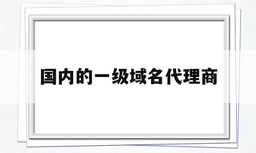 国内的一级域名代理商(一级域名是国内外都能访问的吗)