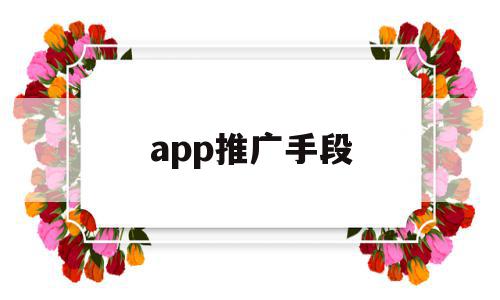 app推广手段(app推广有哪些渠道)