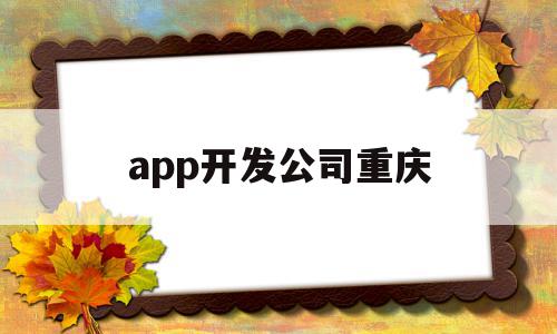 app开发公司重庆(重庆开发app的公司)