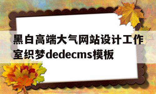 黑白高端大气网站设计工作室织梦dedecms模板(黑白网页设计)