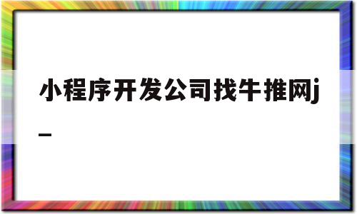 小程序开发公司找牛推网j_的简单介绍