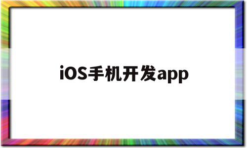 iOS手机开发app(ios app开发平台)