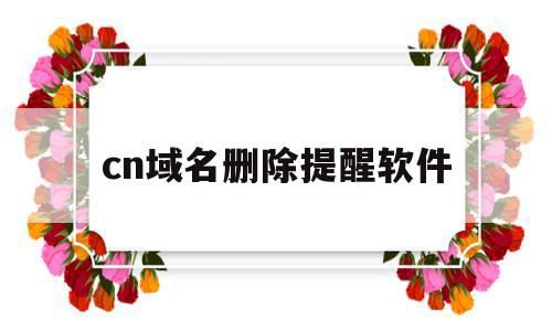 cn域名删除提醒软件(cn域名删除时间是早上几点)