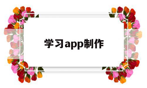 学习app制作(初学app怎样做)