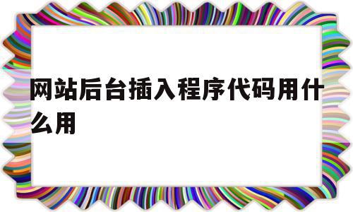 网站后台插入程序代码用什么用的简单介绍,网站后台插入程序代码用什么用的简单介绍,网站后台插入程序代码用什么用,信息,百度,源码,第1张