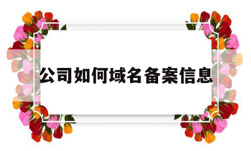 公司如何域名备案信息(企业域名备案备注怎么写)