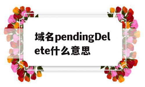 域名pendingDelete什么意思(域名状态 pendingdelete,inactive)