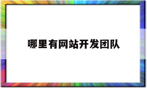 哪里有网站开发团队(哪里有网站可用性监控)