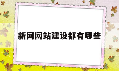 新网网站建设都有哪些(新网网站建设都有哪些公司)