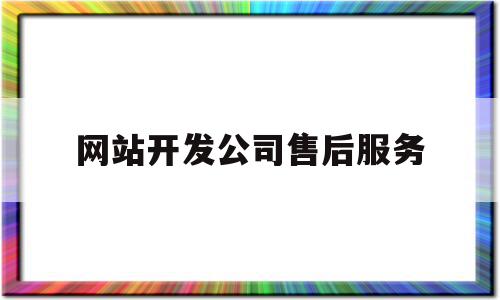 关于网站开发公司售后服务的信息