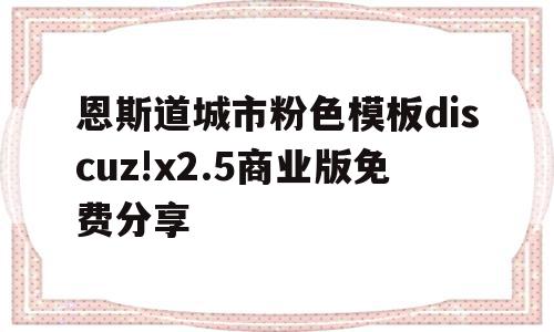 关于恩斯道城市粉色模板discuz!x2.5商业版免费分享的信息