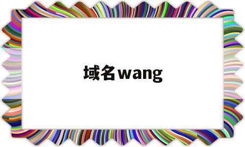 域名wang(域名网站名称怎样填)