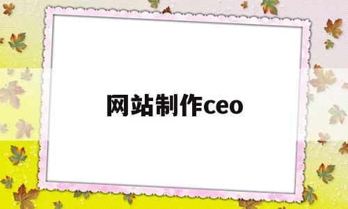 网站制作ceo(网站制作费用计入什么科目)