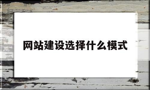 网站建设选择什么模式(网站建设选择什么模式好)