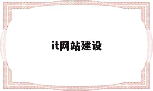 it网站建设(网站建设企业咨询)