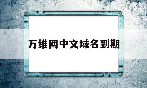 万维网中文域名到期(万维网中文域名到期怎么办)