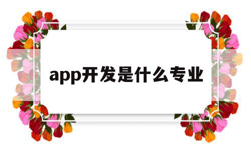 app开发是什么专业(各种app开发的是学什么专业的)