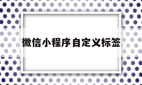 微信小程序自定义标签(微信小程序自定义标签怎么设置)