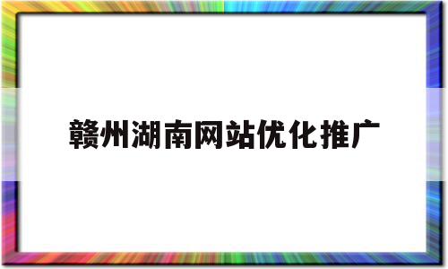 包含赣州湖南网站优化推广的词条