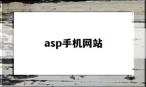 asp手机网站(asp手机网站源码)