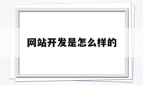 网站开发是怎么样的(网站开发是怎么样的行业)