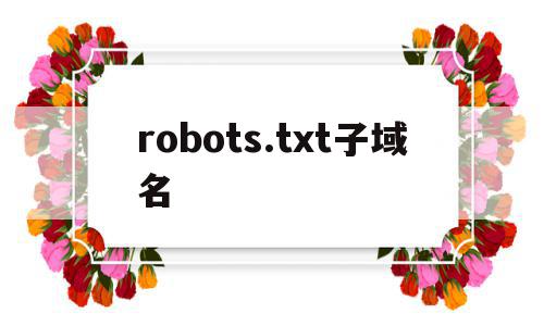 关于robots.txt子域名的信息