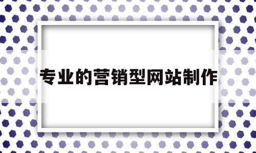 包含专业的营销型网站制作的词条