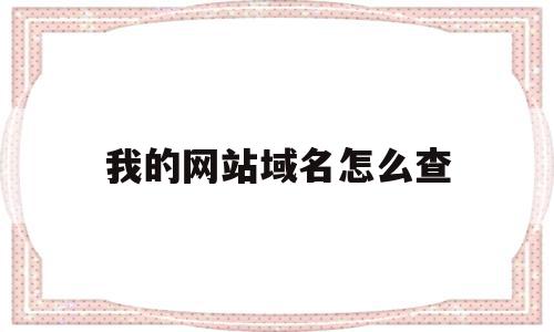 我的网站域名怎么查(我的网站域名怎么查看),我的网站域名怎么查(我的网站域名怎么查看),我的网站域名怎么查,信息,浏览器,网站域名,第1张