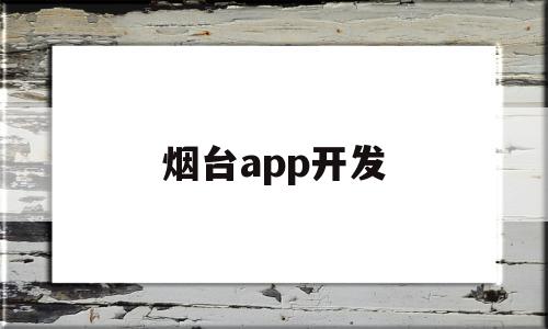 烟台app开发(烟台开发区软件公司)