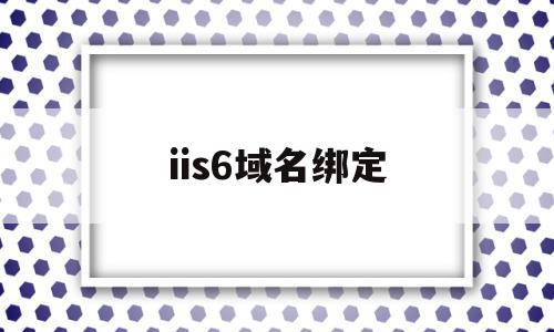 iis6域名绑定的简单介绍,iis6域名绑定的简单介绍,iis6域名绑定,信息,二级域名,高级,第1张