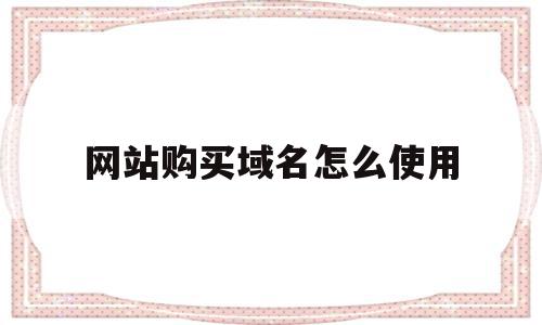 网站购买域名怎么使用(购买了域名之后怎么做网站)