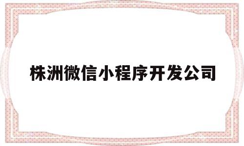 株洲微信小程序开发公司(株洲微信小程序开发公司排名)