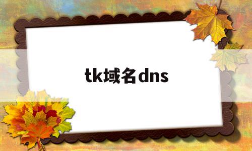 tk域名dns(tk域名注册不了)