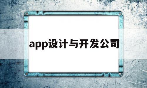 app设计与开发公司(app设计与开发公司有哪些)