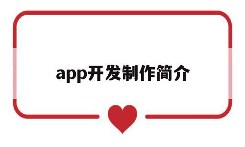 app开发制作简介(app开发制作简介怎么写)