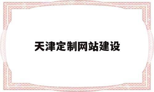 天津定制网站建设(天津定制网站建设标准)