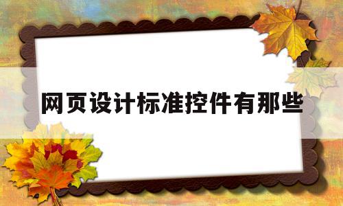 网页设计标准控件有那些的简单介绍,网页设计标准控件有那些的简单介绍,网页设计标准控件有那些,视频,模板,浏览器,第1张