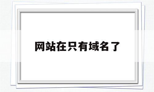 网站在只有域名了(域名网址只能在规定地方登陆吗)