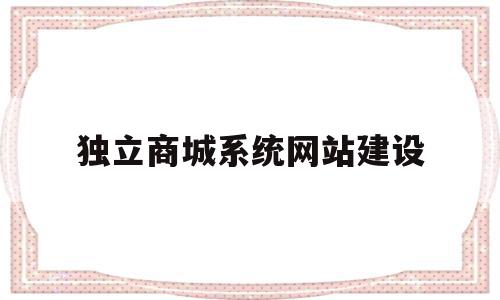 独立商城系统网站建设(b2c商城网站建设方案)