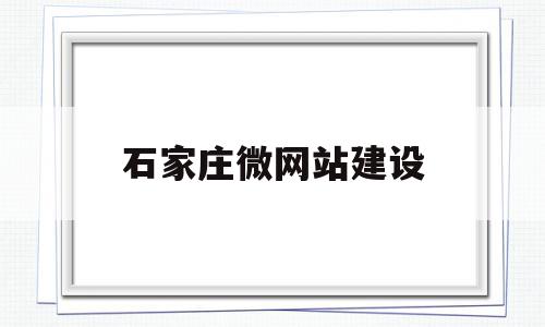 石家庄微网站建设(石家庄网站建设方案策划)