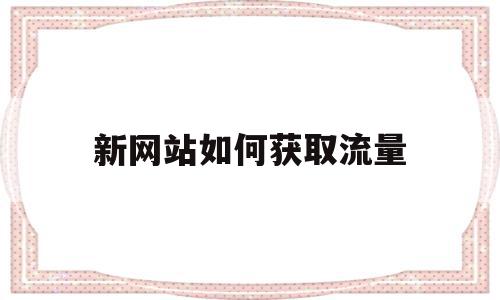 新网站如何获取流量(网站获得流量最好的方法)