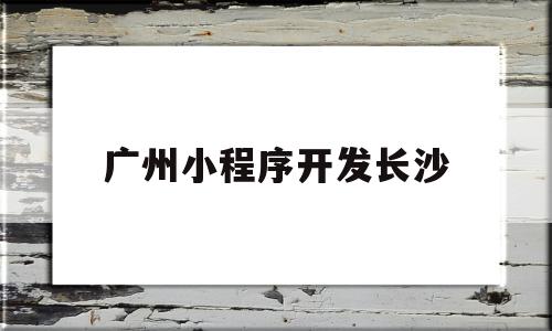 广州小程序开发长沙(广州小程序开发公司最新招聘信息)